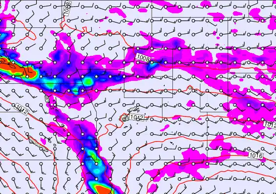 Pacific Islands forecast chart for Saturday, September 14th, 2024 at 12:00 PM