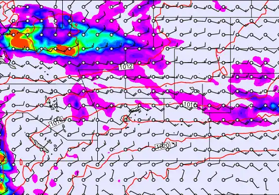 Pacific Islands forecast chart for Friday, September 27th, 2024 at 6:00 PM