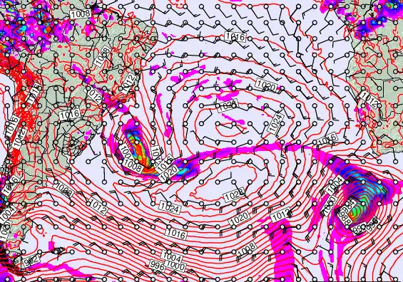 South Atlantic forecast chart for Saturday, September 28th, 2024 at 12:00 AM