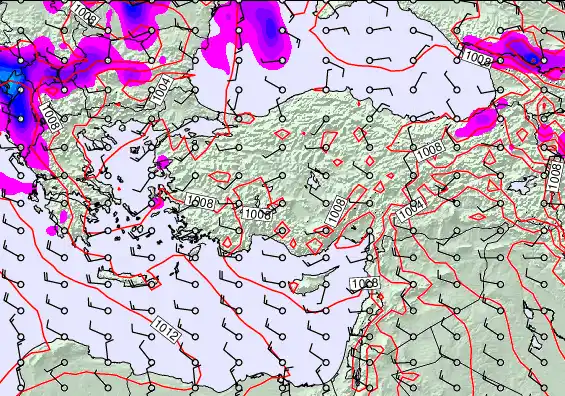 Turkey forecast chart for Saturday, September 14th, 2024 at 12:00 PM