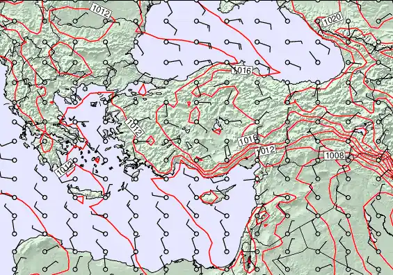 Turkey forecast chart for Saturday, September 28th, 2024 at 12:00 AM