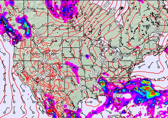 USA forecast chart for Saturday, September 14th, 2024 at 12:00 PM