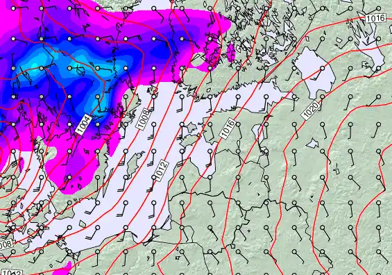 Estonia forecast chart for Sunday, November 30th, 2025 at 6:00 PM