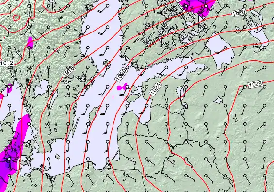Estonia forecast chart for Wednesday, December 3rd, 2025 at 12:00 AM
