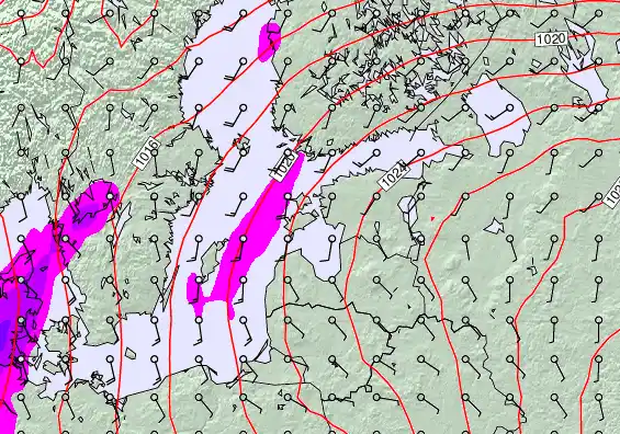 Estonia forecast chart for Wednesday, December 3rd, 2025 at 6:00 AM