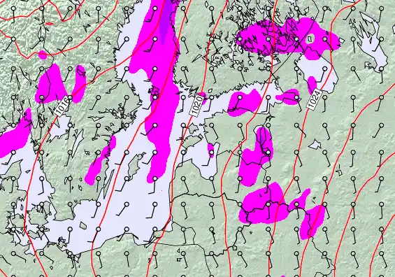 Estonia forecast chart for Thursday, December 4th, 2025 at 12:00 PM