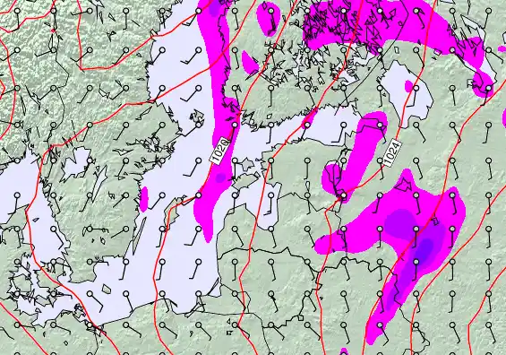 Estonia forecast chart for Thursday, December 4th, 2025 at 6:00 PM