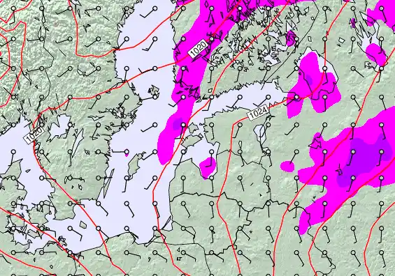 Estonia forecast chart for Friday, December 5th, 2025 at 12:00 AM