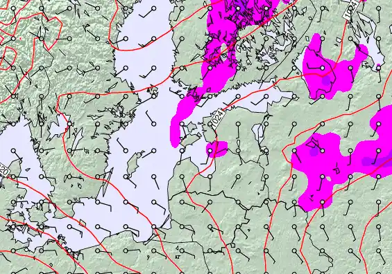 Estonia forecast chart for Friday, December 5th, 2025 at 6:00 AM