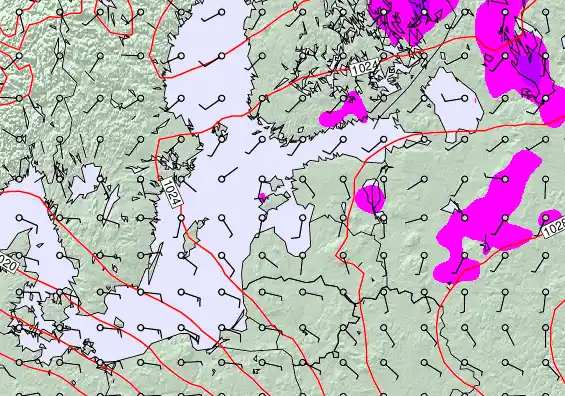 Estonia forecast chart for Friday, December 5th, 2025 at 12:00 PM