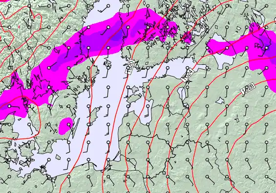 Estonia forecast chart for Sunday, December 7th, 2025 at 6:00 AM
