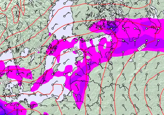 Estonia forecast chart for Tuesday, December 9th, 2025 at 6:00 AM
