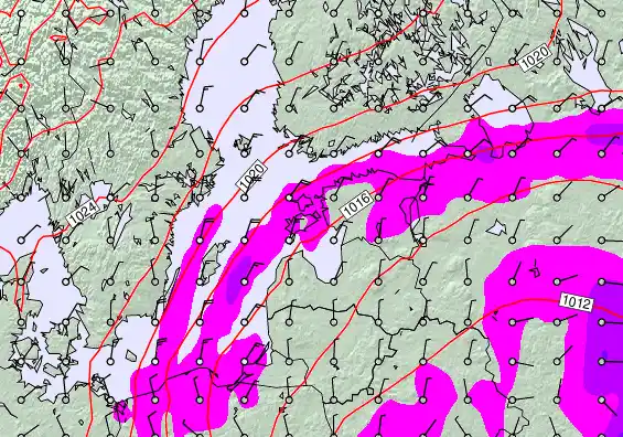 Estonia forecast chart for Wednesday, December 10th, 2025 at 12:00 AM
