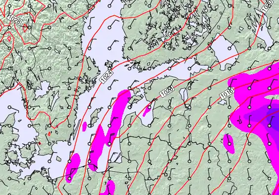 Estonia forecast chart for Wednesday, December 10th, 2025 at 6:00 AM