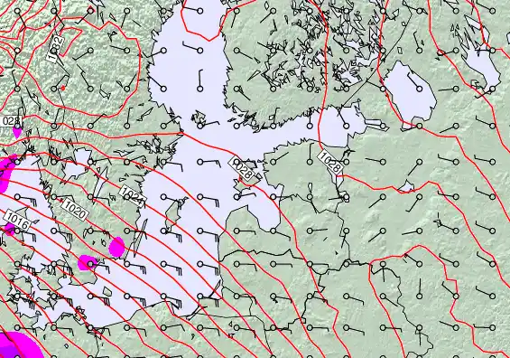 Estonia forecast chart for Wednesday, February 4th, 2026 at 6:00 AM