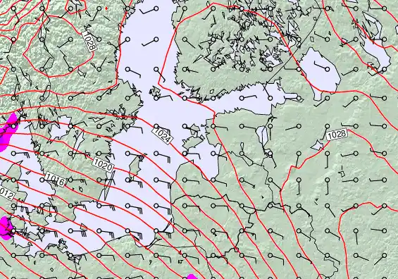 Estonia forecast chart for Wednesday, February 4th, 2026 at 6:00 PM