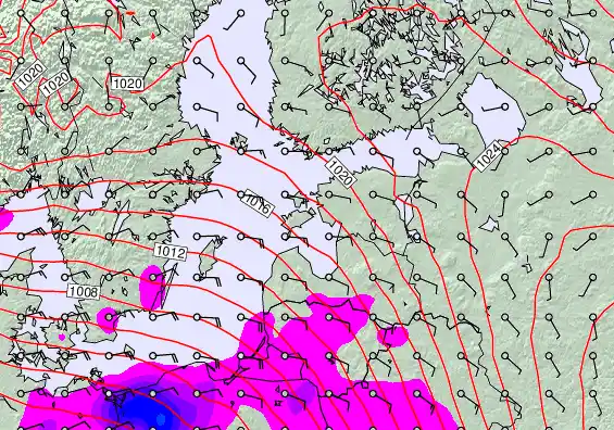 Estonia forecast chart for Thursday, February 5th, 2026 at 12:00 PM