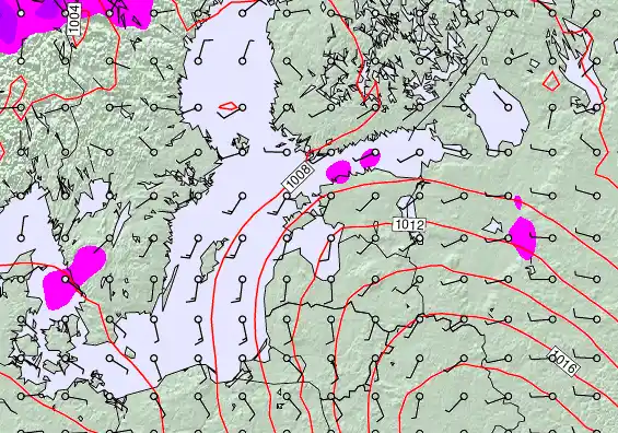 Estonia forecast chart for Tuesday, February 10th, 2026 at 12:00 PM