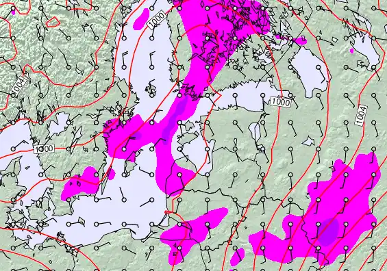 Estonia forecast chart for Wednesday, February 11th, 2026 at 6:00 PM