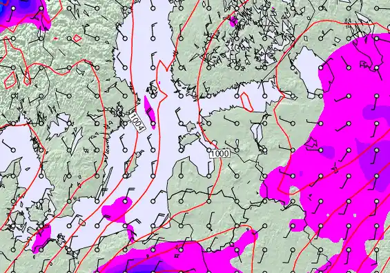 Estonia forecast chart for Thursday, February 12th, 2026 at 12:00 PM