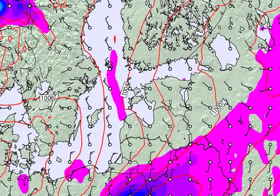 Estonia forecast chart for Thursday, February 12th, 2026 at 6:00 PM