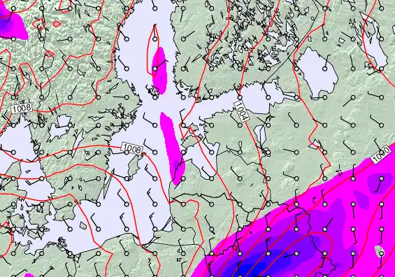 Estonia forecast chart for Friday, February 13th, 2026 at 12:00 AM