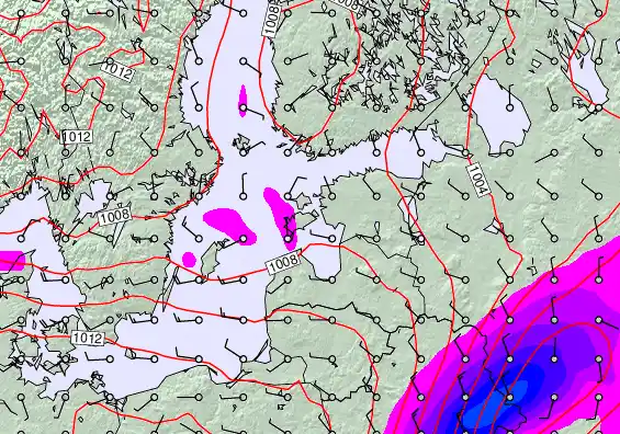 Estonia forecast chart for Friday, February 13th, 2026 at 6:00 AM