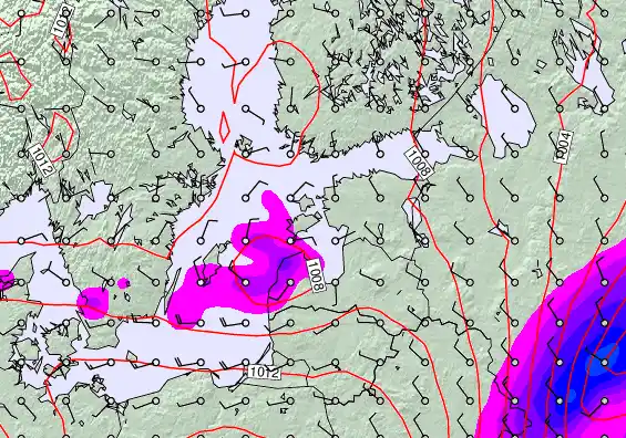 Estonia forecast chart for Friday, February 13th, 2026 at 12:00 PM