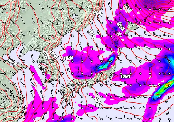 Japan forecast chart for Tuesday, November 18th, 2025 at 12:00 AM