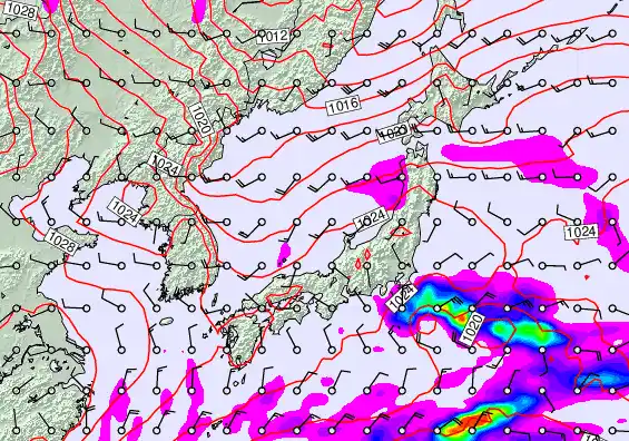 Japan forecast chart for Thursday, November 20th, 2025 at 12:00 AM