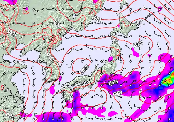 Japan forecast chart for Tuesday, February 17th, 2026 at 12:00 AM