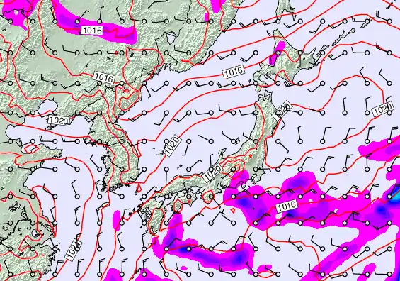 Japan forecast chart for Tuesday, February 17th, 2026 at 6:00 AM