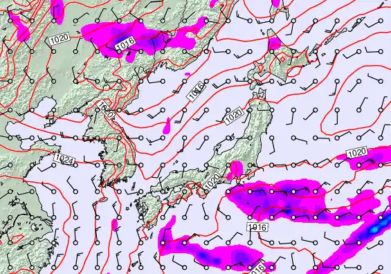 Japan forecast chart for Tuesday, February 17th, 2026 at 12:00 PM