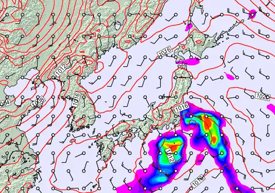 Japan forecast chart for Friday, February 20th, 2026 at 6:00 PM