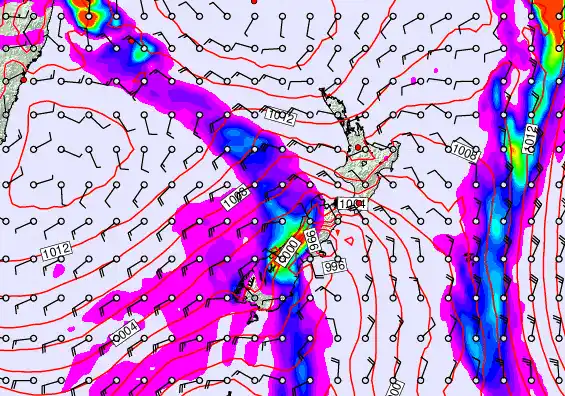 New Zealand forecast chart for Friday, November 14th, 2025 at 12:00 PM