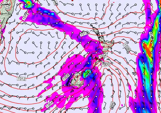 New Zealand forecast chart for Friday, November 14th, 2025 at 6:00 PM
