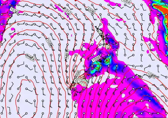 New Zealand forecast chart for Sunday, March 1st, 2026 at 6:00 AM
