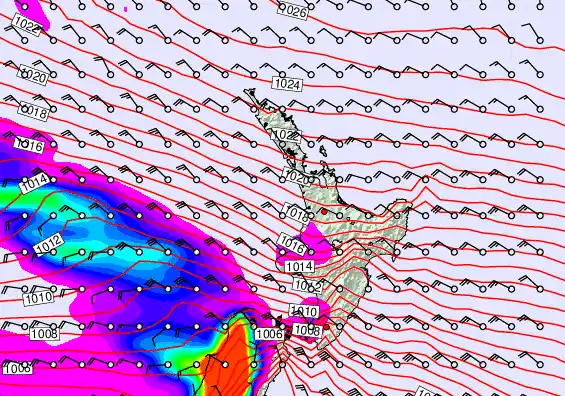 North Island forecast chart for Wednesday, September 17th, 2025 at 12:00 PM