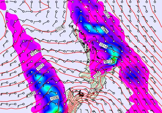 North Island forecast chart for Tuesday, September 23rd, 2025 at 6:00 AM