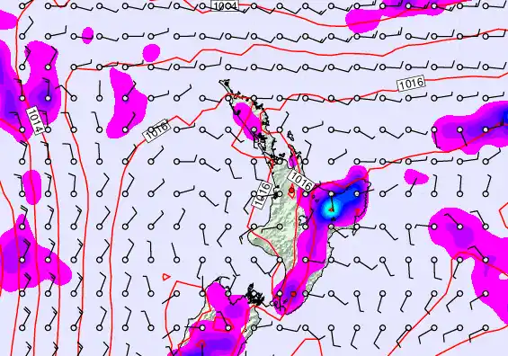 North Island forecast chart for Wednesday, February 11th, 2026 at 6:00 AM