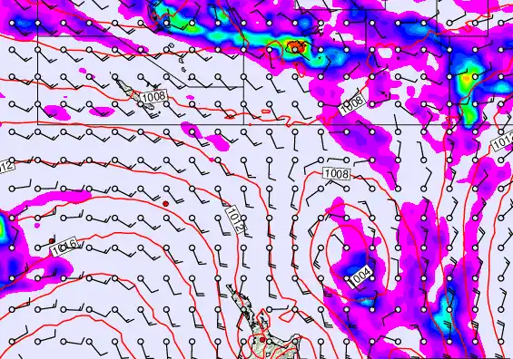 New Zealand to Fiji forecast chart for Friday, December 12th, 2025 at 6:00 AM
