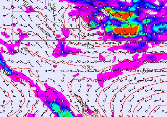 New Zealand to Fiji forecast chart for Tuesday, December 16th, 2025 at 12:00 AM
