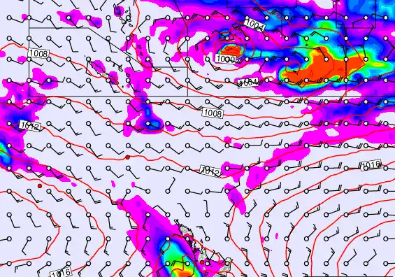 New Zealand to Fiji forecast chart for Tuesday, December 16th, 2025 at 6:00 AM