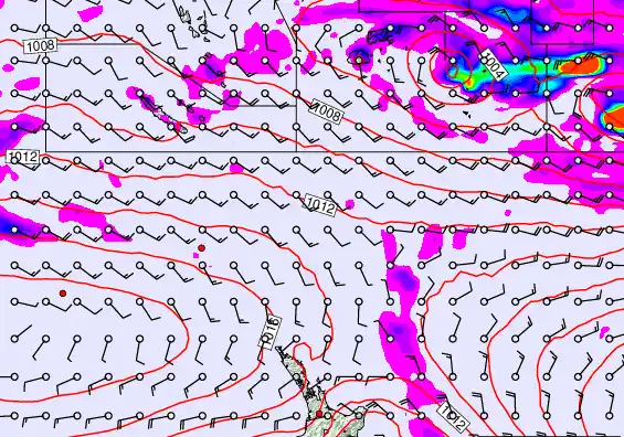 New Zealand to Fiji forecast chart for Wednesday, December 17th, 2025 at 6:00 AM