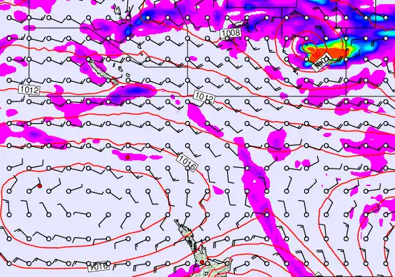 New Zealand to Fiji forecast chart for Wednesday, December 17th, 2025 at 6:00 PM
