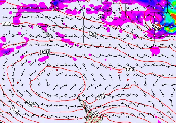 New Zealand to Fiji forecast chart for Friday, December 19th, 2025 at 12:00 AM