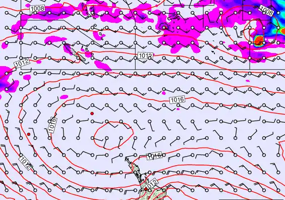 New Zealand to Fiji forecast chart for Friday, December 19th, 2025 at 6:00 AM