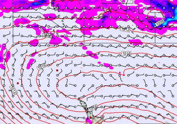 New Zealand to Fiji forecast chart for Friday, December 19th, 2025 at 6:00 PM