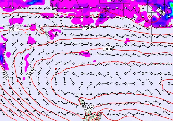 New Zealand to Fiji forecast chart for Saturday, December 20th, 2025 at 12:00 AM