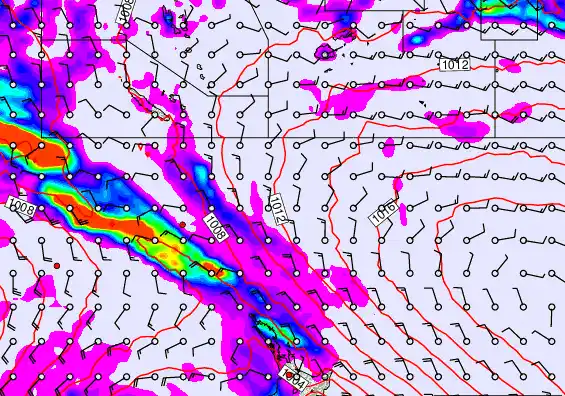 New Zealand to Fiji forecast chart for Friday, December 26th, 2025 at 6:00 AM